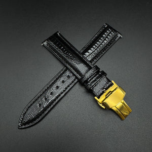 Lizard Pattern Leather Straps Quick Release